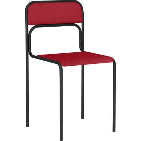 Стул офисный Аскона А+ Ткань (6 цветов) Цвет обивки стульев Красный (12), Материал каркаса Каркас чёрный (окрашенный)