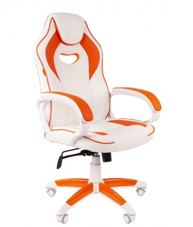 Кресло  Game 16 WHITE Цвет Оранжевый, Сборка {P205}