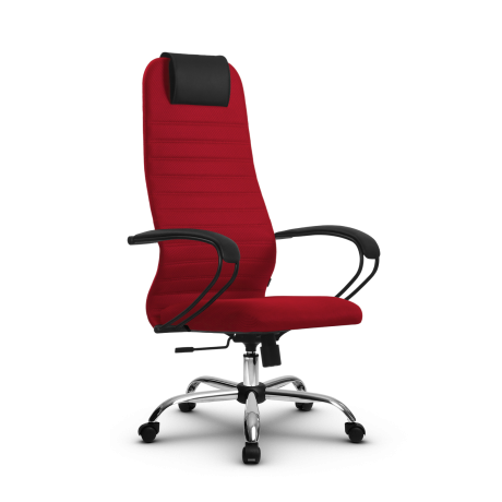 Кресло Метта SU-BP-10 SU-BK-10 Цвет Красный (22) Ch (Крестовина Хром, газ-патрон Хром 20 СМ) SU