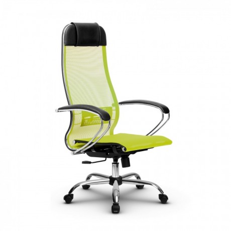 Кресло Метта Комплект 4 Цвет Лайм-Сетка Крестовина Пятилучие металл хром