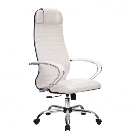 Кресло Метта Комплект 6 Цвет Белый Лебедь Крестовина Пятилучие металл хром