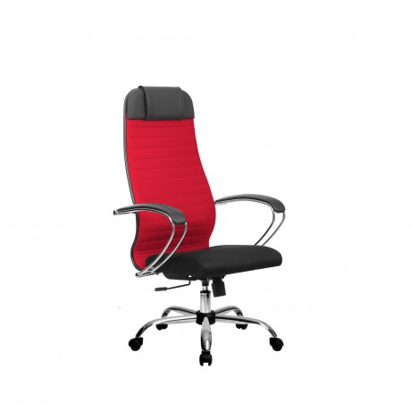 Кресло Метта Комплект 21  Цвет Красный (22) Крестовина Пятилучие металл хром