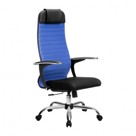 Кресло Метта Комплект 22 Цвет Синий (23) Крестовина Пятилучие металл хром