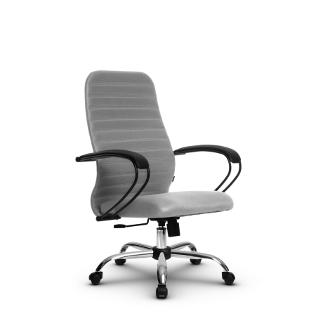 Кресло Метта SU-CP-10 Цвет Серый светлый (24) Крестовина Пятилучие металл хром