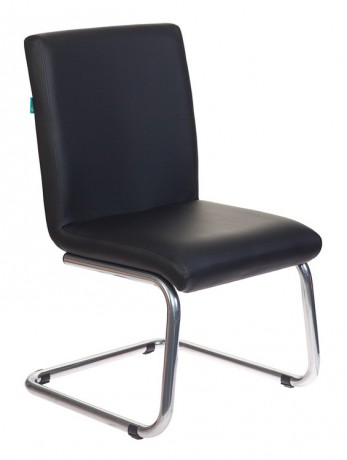 Кресло Бюрократ CH-250-V черный эко.кожа полозья металл серебристый