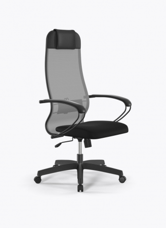 Кресло ErgoLife Сетчатая ткань (Сиденье Черное) Сетчатая ткань Х2 (Спинка) Цвет Светло-серый