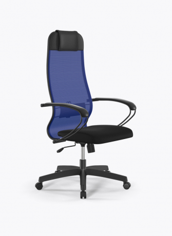 Кресло ErgoLife Сетчатая ткань (Сиденье Черное) Сетчатая ткань Х2 (Спинка) Цвет Синий (23)