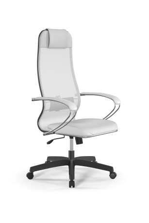 Кресло ErgoLife Эко-Кожа (MPES) (Сиденье) Сетчатая ткань Х2 (Спинка) Цвет Белый (MPES) Основание Нижняя часть кресла ErgoLife 0017831 (Ролики Пласт, Крестовина Пласт, газ-патрон ч\м 20 СМ, Топ-Ган)