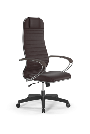 Кресло ErgoLife Эко-Кожа (MPRU) (Сиденье) Эко-Кожа (MPRU) (Спинка) Цвет Темно-коричневый (MPES) Основание Нижняя часть кресла ErgoLife 0017831 (Ролики Пласт, Крестовина Пласт, газ-патрон ч\м 20 СМ, Топ-Ган)