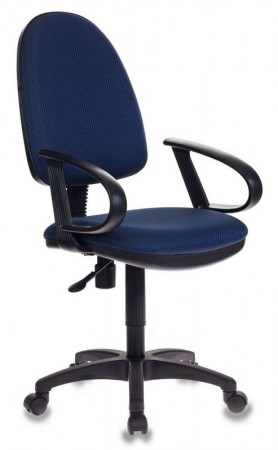 Кресло Бюрократ CH-300 Ткань-Сетка (Престиж +) Цвет Синий (JP 15-5), Ролики {P137}